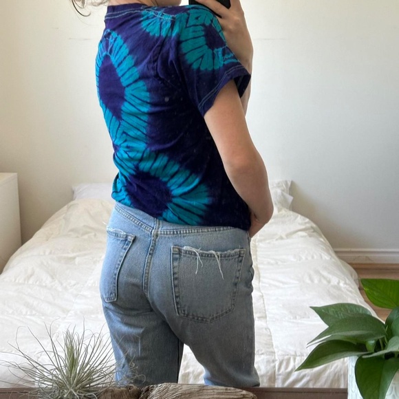 Blue and purple figure eight tie-dye tee - Picture 5 of 7